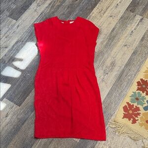 Leslie Fay Vibrant Red Midi Dress
